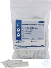 VISO PP gesamt Chlor, 100 VISOCOLOR Powder Pillows gesamt Chlor Reagenziensatz zur...