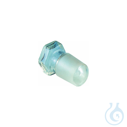 Glass stopper, NS 12/21, clear glass