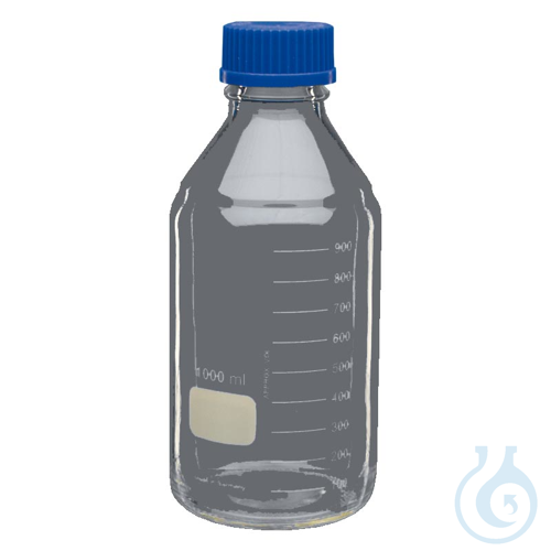 Laborflasche mit ISO-Gewinde, 500 ml, Braunglas