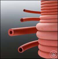 Vakuum tubing (NR), red Inner diameter: 6 mm  Outer diameter: 18 mm   Wall thickness: 6 mm