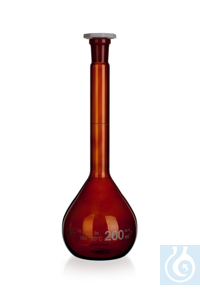 Messkolben mit Kst.-stopfen NS 24/29, braun, Klasse B, 1000ml, 10St.