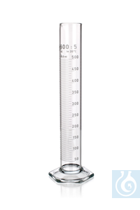 Messzylinder, hohe Form 6kt.-Fuß, Klasse B WEISS, 5ml, 10St.  Messzylinder aus hochwertigem...