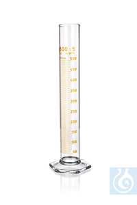 Messzylinder, hohe Form 6kt.-Fuß, Klasse B, braun, 500ml