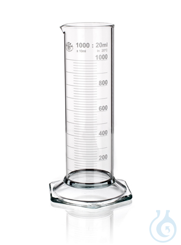 Cylinder Graduated, low form hexagonal base, cl...