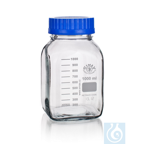Laborgewindeflasche GL80, eckig, klar, 5000ml, ...