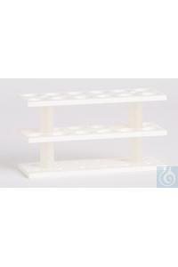 Butyrometer/proefbuisrek/PP voor, 12 stalen, 2-rijig, wit  voor butyrometers of proefbuisjes, uit...