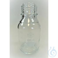 Laboratorium schroefdraadfles GL45, zonder stop en schenkring, helder, 250ml,...