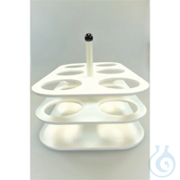 Insert frame for 6 pieces 500 ml Schott Duran bottles for E19 water bath