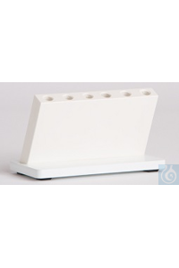 Gestell für 6 Ösenhalter nach Kolle  schräggestellter PVC-Block, hellgrau,...
