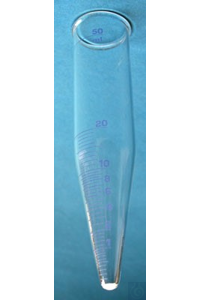Centrifuge glass for determination of solubility, 30 mm Ø, 135 mm length...