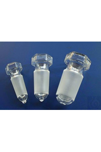 Hollow glass stopper, pointed, NS 29,2