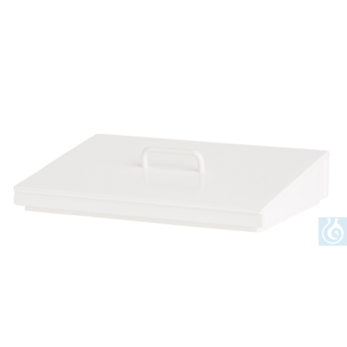 Schraegdeckel/PP weiss, mit Griff, (Zubehoer fu...