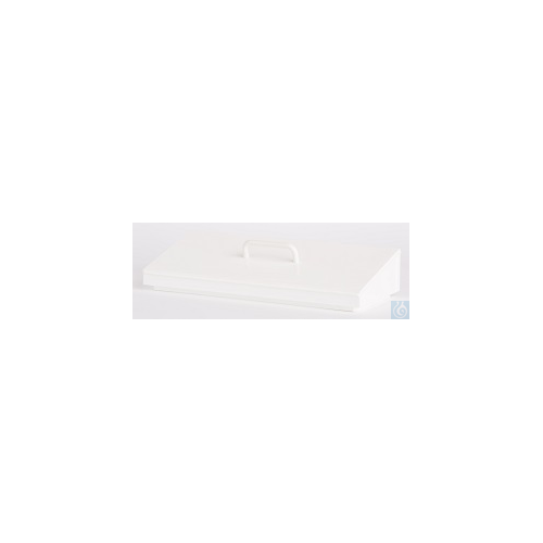 Schrägdeckel/PP weiß, mit Griff, (Zubehör für Wasserbad Ecotherm/E11)  PP...