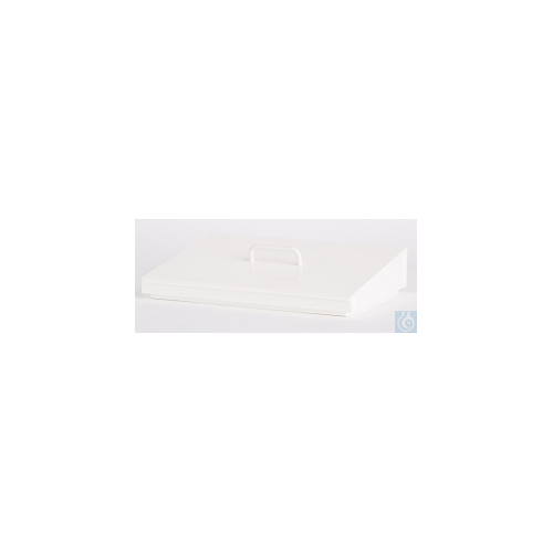 Schrägdeckel/PP weiß, mit Griff, (Zubehör für Wasserbad Ecotherm/E10)  PP...