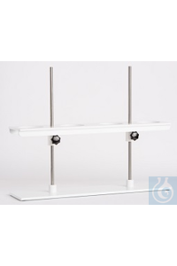 Rek voor 4 Imhoff cilinders, bodemplaat 650x150mm  volgens IMHOFF, gemaakt van massief PVC,...