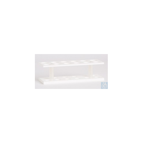 Zentrifugenglasgestell/PP für 12 Gläser, 2-reihig, weiß, Dm. 26 mm, (BxHxT)...