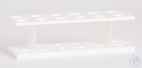 Zentrifugenglasgestell/PP für 12 Gläser, 2-reihig, weiß, Dm. 26 mm, (BxHxT)...