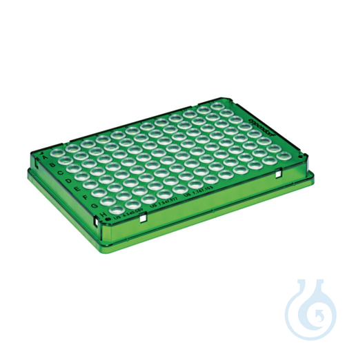 25 PCR plate 96,gruen skirted