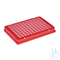 twin.tec PCR Plate 96 skirted, (Wells farblos) rot, VE=25  PCR Platten,...