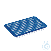 twin.tec PCR Plate 96 un- skirted, low profile, blau, VE=20 Stück