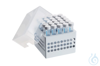 Opbergdoos 5 x 5, 2 stuks, hoogte 5 inch Opslagdoos 5 × 5, diepvriesdoos, voor 25 vials, 15 ml, 2...