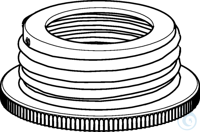 Flaschengewindeadapter GL45 auf GL40ETFE Gewindeadapter für Flaschen, PTFE, von GL 45 bis S 40