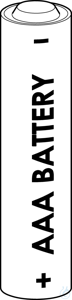 1.5 V batteries (2 pcs.) Batteries, LR03/AAA, 1.5 V, 2 pcs.