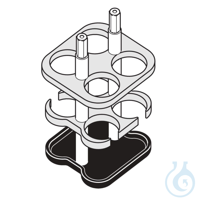 Adapter 4x20ml verpackt (2x) Adapter, for 4 round-bottom tubes 20 mL, for 90...