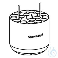Adapter for 20 x round bottom tubes (2x) Adapter, for 20 round-bottom tubes 9...
