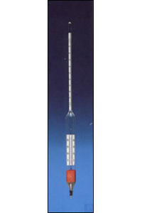 Dichte-Aräometer 1,360-1,420:0,001 mit blauem Wg.-Thermometer, Gesamtlänge...