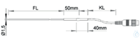 Tauchfühler, -65..1150°C, NiCr-Ni, 200 mm, 1,5 mmØ Tauchfühler, -65..1150°C,...