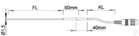 Tauchfühler, -65..600°C, PT 100, 300 mm, 3 mmØ Tauchfühler, -65..600°C, PT...