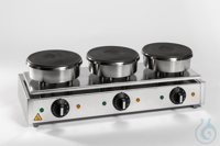 Series hotplate, 2 heating units 150 mmØ, each heating unit can be individually and variably...