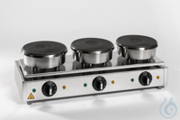 Series hotplate, 5 heating units 150 mmØ, with connection for contact thermometer, 2500 Watt, 230...