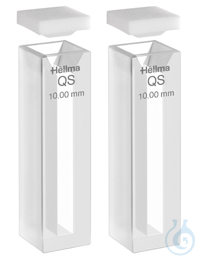 semi-micro cell, 104 cuvette pair type 104-QS made of high-performance quartz...