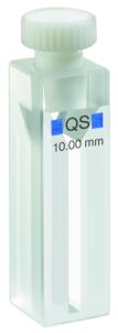 Micro cell 115-QS PL 10mm, VOL 400µl Micro cell type 115-QS with PTFE stopper...