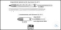 Hydrometer for potassium hydroxide, 0 - 50 : 1 °Baumé without thermometer ca....