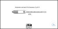 Hydrometer for sodium chloride, 0-30 : 0.5 % and 1.000 - 1.230 : 0.002 g/cm³...