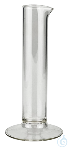 Glaszylinder mit Fuss und Ausguss ca. 110x20 mm