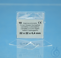 Cover glasses for hemocytometers, CE 22 x 22 mm old order number: 416/7