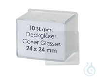 Cover glasses for hemocytometers, CE 24 x 24 mm