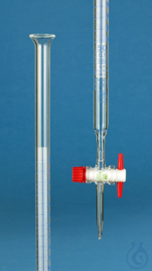 Büretten mit Schellbachstreifen, Borosilikatglas 3.3 gerader NS-Hahn mit PTFE-Küken,...