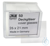 Cover glasses in plastic boxes of 50 pieces (20 boxes in a carton), thickness 1 60 x 24 mm...