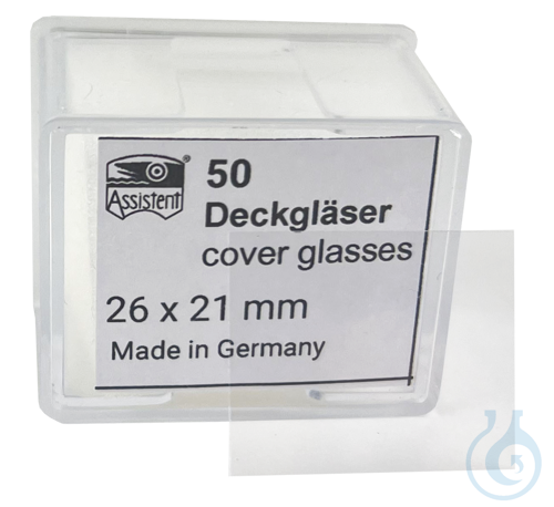 Deckglaeser in Plastik-Griffschachteln zu 50 St...