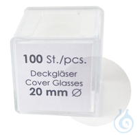 Cover glasses, circular, thickness 1 25 mm Ø Stärke / Thickness / Épaisseur: 0 - 1,5 - 2 Preis...