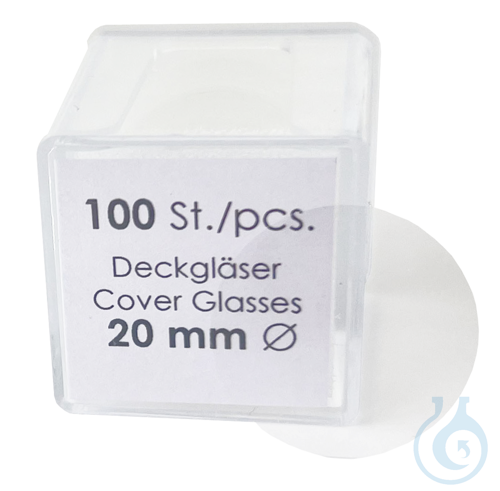 Cover glasses, circular, thickness 1 15 mm &Osl...