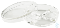 Petri dishes of DURAN® base with three equal compartments 10 x 2 cm