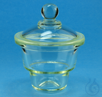 Desiccators, borosilicate glass 3.3 with cover with knob 10 cm old order...