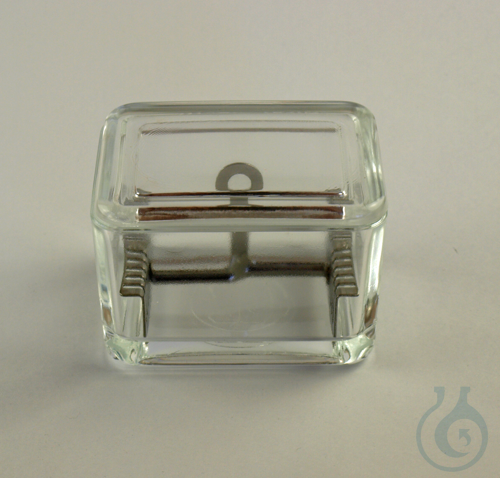 Glass trough with cover ca. 9 x 7 x 6,5cm