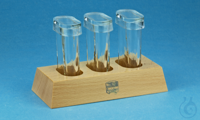 Staining stands wooden, with 3 oval staining jars old order number: 1226...